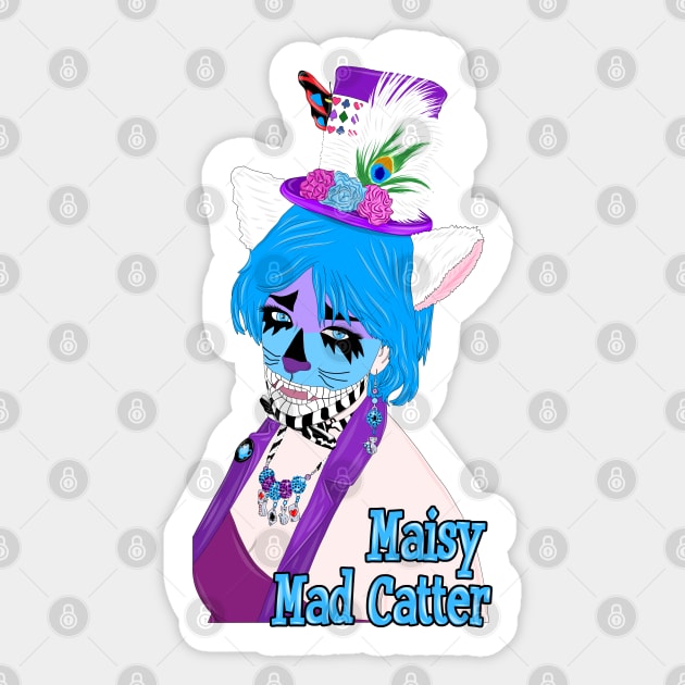 Maisy Mad Catter Sticker by MelanieJeyakkumar